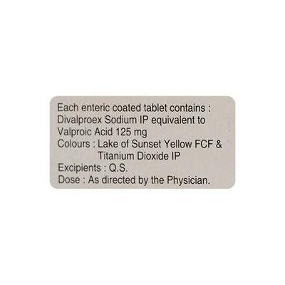 Divaa 125mg Tablet 10'S - Epilepsy/Convulsion-Ant