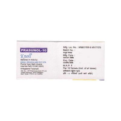 PRASUNOL 10 Tablet 10's - Blood Clot-Ant