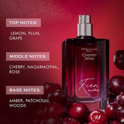 Mcaffeine Fien Cherry Wine Perfume For Women- Citrus-Sweet EDP, 12 Hrs Long Lasting 100 ml - Women Perfumes (Edt/Edp)