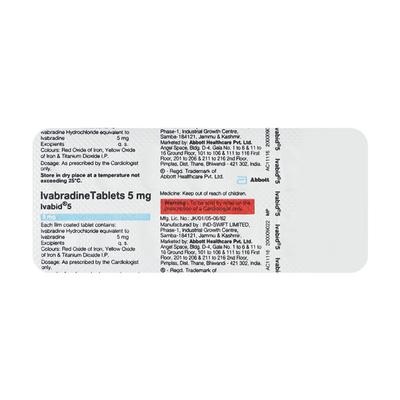 Ivabid 5mg Tablet 14'S - Angina