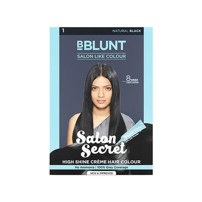 Bblunt Salon Secret High Shine Creme Hair Colour Natural Black 152 ml - Crème