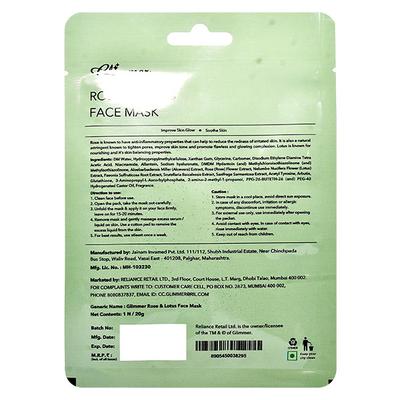 Glimmer Face Sheet Mask Rose Lotus 1's - Sheet Masks