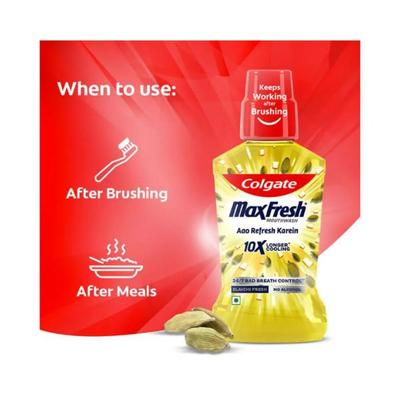 Colgate-Palmolive, Colgate Maxfresh Antibacterial Mouthwash, 24/7 Fresh Breath (Elaichi) 250 ml - Mouthwash
