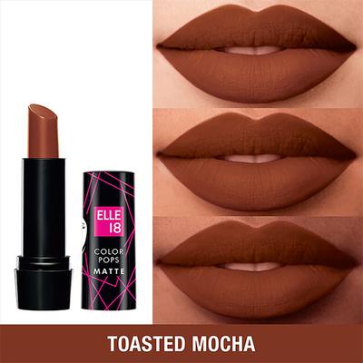 Elle 18 Color Pop Matte Lip Color, B6, Toasted Mocha 4.3 gm - Lipsticks