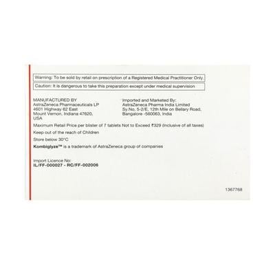 Kombiglyze XR 5/500mg Tablet 7'S - Diabetes-Ant
