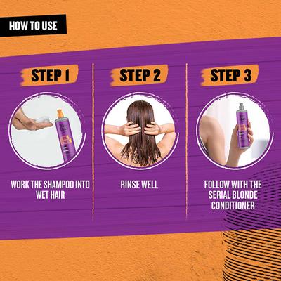 Bed Head Tigi Serial Blonde Restoring Shampoo for Blonde Coloured and Damaged Hair 600 ml - Shampoos