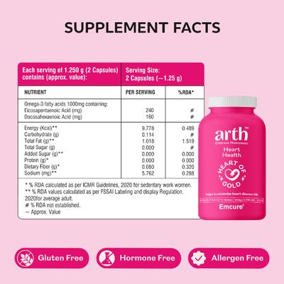 Arth Heart Health Capsules 30's - Nutritional Supplements