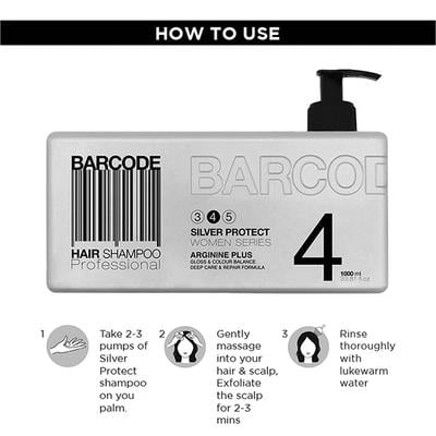 Barcode Professional Hair Shampoo Silver Protect (BCSH002) 1000 ml - Shampoos
