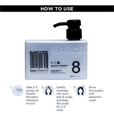 Barcode Professional Hair Shampoo Keratin Therapy (BCSH006) 300 ml - Shampoos
