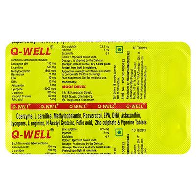 Q WELL Tablet 10's - Supplements-Sup
