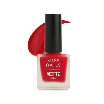 Miss Nails Matte Nail Color - Red Alert 8 ml - Nail Polish