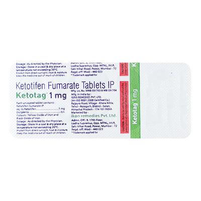 KETOTAG 1mg Tablet 10's - Asthma/COPD-Ast