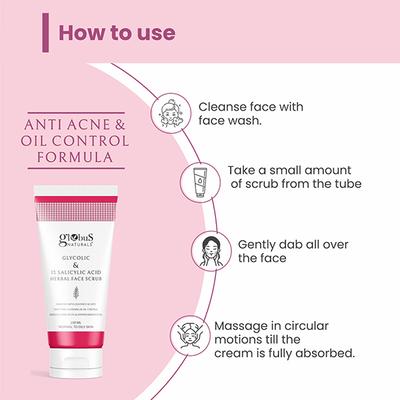 Globus Naturals Glycolic & 1% Salicylic Acid , 100gm each 2's - Scrubs & Exfoliants