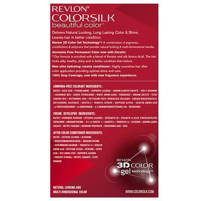 Revlon Colorsilk Hair Color with Keratin - Soft Black 1WN 40ml + 40ml + 11.8ml 1's - Crème