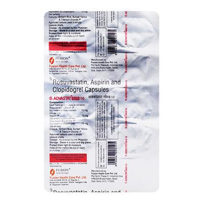 ADVASTAT GOLD Capsule 10's - High Cholesterol-Dys