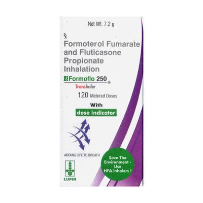 FORMOFLO 250 WITH DOSE INDICATOR 120md Transhaler 7.2g - Asthma/COPD-Ast