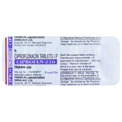 CIPROFEN 250 Tablet 10's - Bacterial Infections-Cep