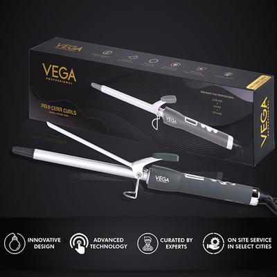 VEGA Professional Pro Cera Curls 16mm Barrel Hair Curler, (VPMCT-01) 1's - Rollers & Curlers