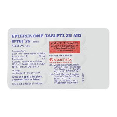 EPTUS 25mg Tablet 15's - Hypertension-Diu