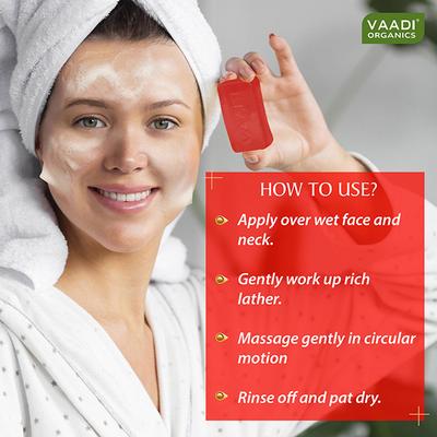 Vaadi Herbals Strawberry Facial Bar with Grapeseed Extract 25 gm - Soaps