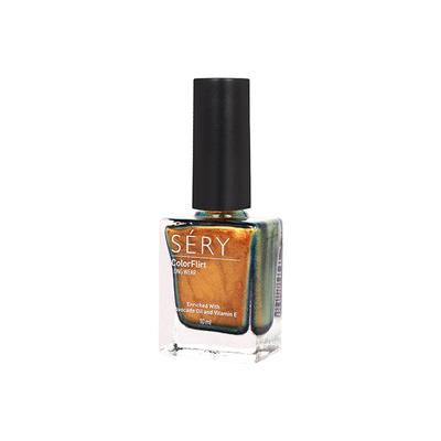 Sery Color Flirt Nail Paint, Color Shifting Polish, Golden Green Shifting Treat 10 ml - Nail Polish