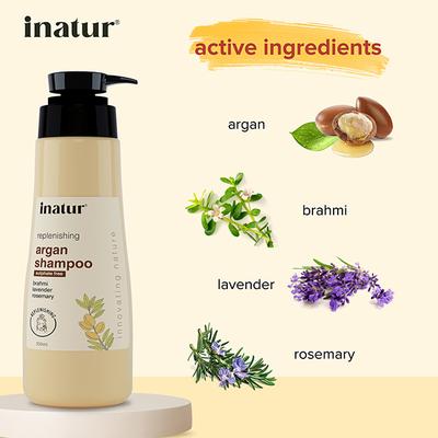 Inatur Nutri-Hydrant Moroccan Argan Oil Shampoo Organic Sulphate Free 350ml - Shampoos