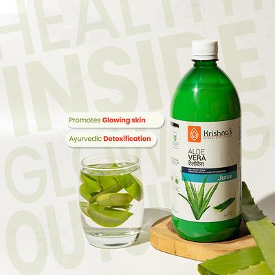 Krishna's Herbal & Ayurveda Pulpy Aloe Vera Juice 1000 ml - Ayurvedic Juices