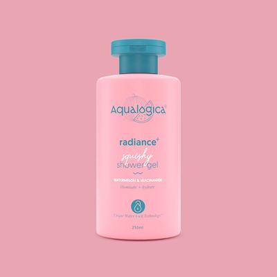 Aqualogica Radiance + Squishy Shower Gel With Watermelon & Niacinamide 250 ml - Shower Gels & Body Wash