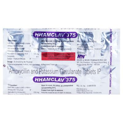 Hhamclav 375mg Tablet 10'S - Bacterial Infections-Pen