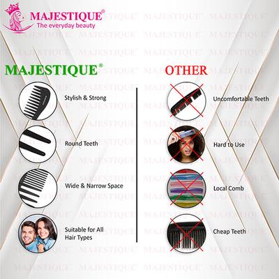 Majestique Compact Styling Comb Detangler Comb, For Curly Hair, Long Hair, Wet Hair Comb For Detangling Comb 1's - Multi-Stylers