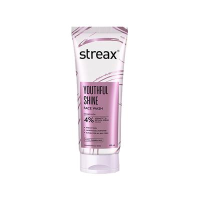Streax Skin Youthful Shine Face wash cleanser 4% Aquaxyl & Retinol serum complex 100 ml - Scrubs & Exfoliants