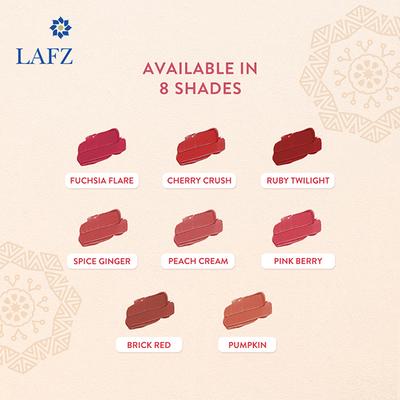 Lafz Transfer Proof & Smudge Proof Velvet Matte Lip Colour, Ruby Twilight 5.5 ml - Liquid Lipsticks
