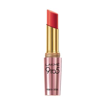 Lakme 9To5 Primer + Creme Lip Color Ruby Result Cr1 3.6 Gm - Lipsticks