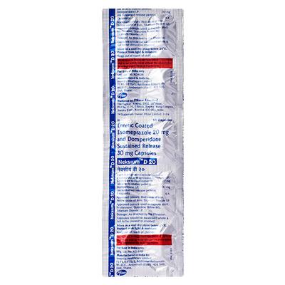 NEKSIUM D 20mg Capsule 10's - Ulcer/Reflux/Flatulence-Aaa