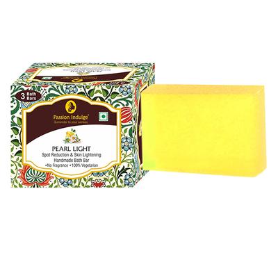 Passion Indulge PEARL LIGHT Handmade Bath Bar Soap - 100GM Each ( PACK OF 3 ) - Soaps