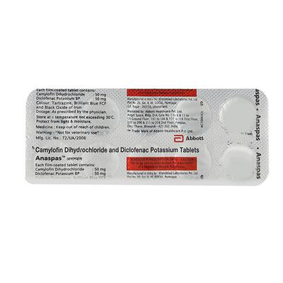 Anaspas Tablet 10'S - Muscle Spasm-Ant