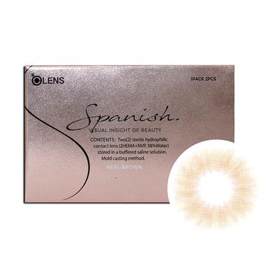 O-Lens Spanish Real Monthly Coloured Contact Lenses - Real Brown ( 0.00 ) 1's - Eyecare Lenses