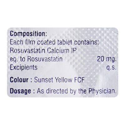 ROZUTIN 20 Tablet 10's - High Cholesterol-Dys