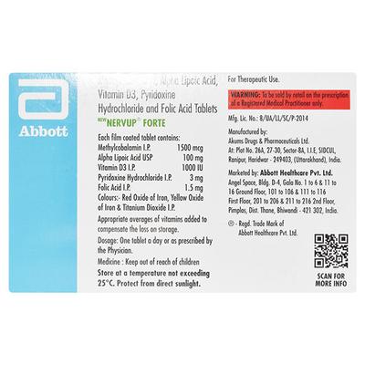 NERVUP FORTE NEW Tablet 15's - Supplements-Vam