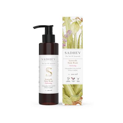 Sadhev Ayurvedic Body Wash Hydrating - Ashwagandha, Celery Seed Oil & Rosa Centifolia 200 ml - Shower Gels & Body Wash