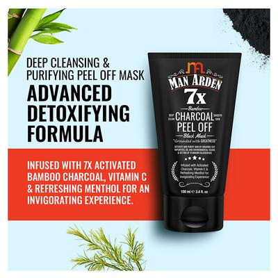 Man Arden 7X Bamboo Charcoal Peel Off Mask 100 ml - Masks & Peels