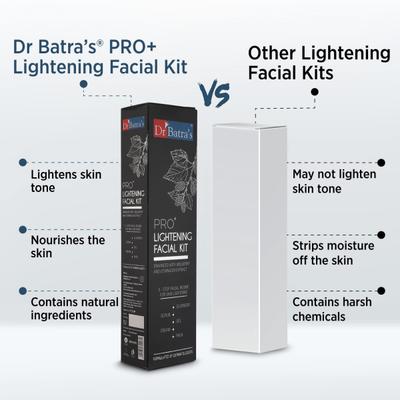 Dr. Batra's PRO+ Lightening Facial Kit 250 gm - Facial Kits