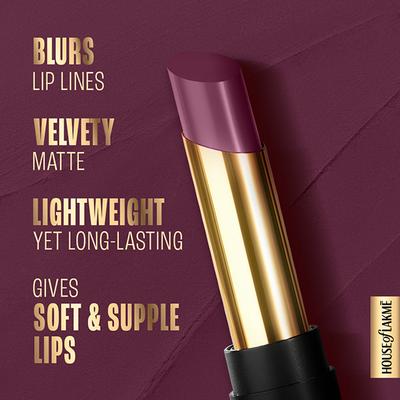 Lakme Absolute Beyond Matte Lip 502 Purplepop 3.4 gm - Lipsticks