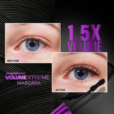 Faces Canada Magneteyes Volume Xtreme Mascara Waterproof upto 1.5X Volume - Jojoba Oil & Vitamin E 8ml - Mascaras