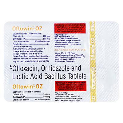 OFLOWIN OZ Tablet 10's - Bacterial Infections-Qui