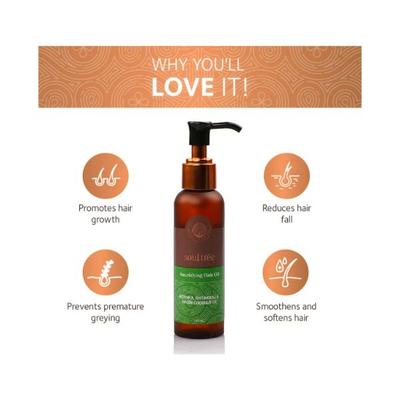 SoulTree Nourishing Hair Oil with Methika, Bhringraj & Virgin Coconut 120 ml - Hair Oils