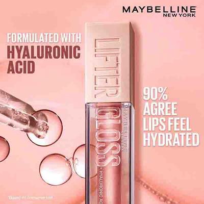 Maybelline New York Lifter Gloss Moisturizing, Tinted Lip Gloss With Hyaluronic Acid, Topaz 5.4 ml - Lip Glosses