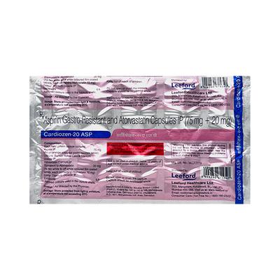 CARDIOZEN 20 ASP Capsule 10's - Blood Clot-Ant