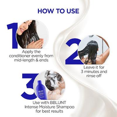 BBlunt Intense Moisture Conditioner Deeply Nourishes & Adds Shine with Vitamin E & Jojoba 250gm - Conditioners