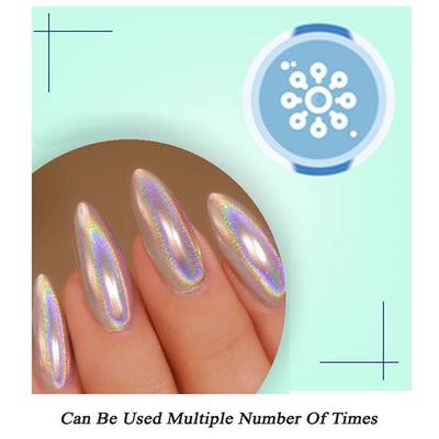 Nails On Board Handmade Press On Gel Nails- Holographic White 50 gm - Nail Care